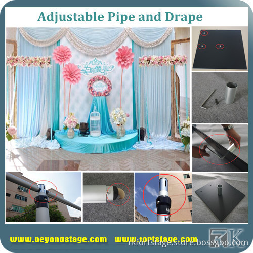 Aluminum pipe and drape stands/Wedding Backdrop for decoration
